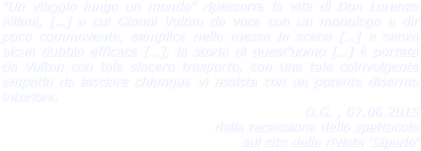 "Un viaggio lungo un mondo"